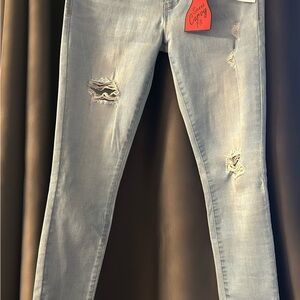 BRAND NEW WOMENS Guess Blue Skinny Distressed Jeans